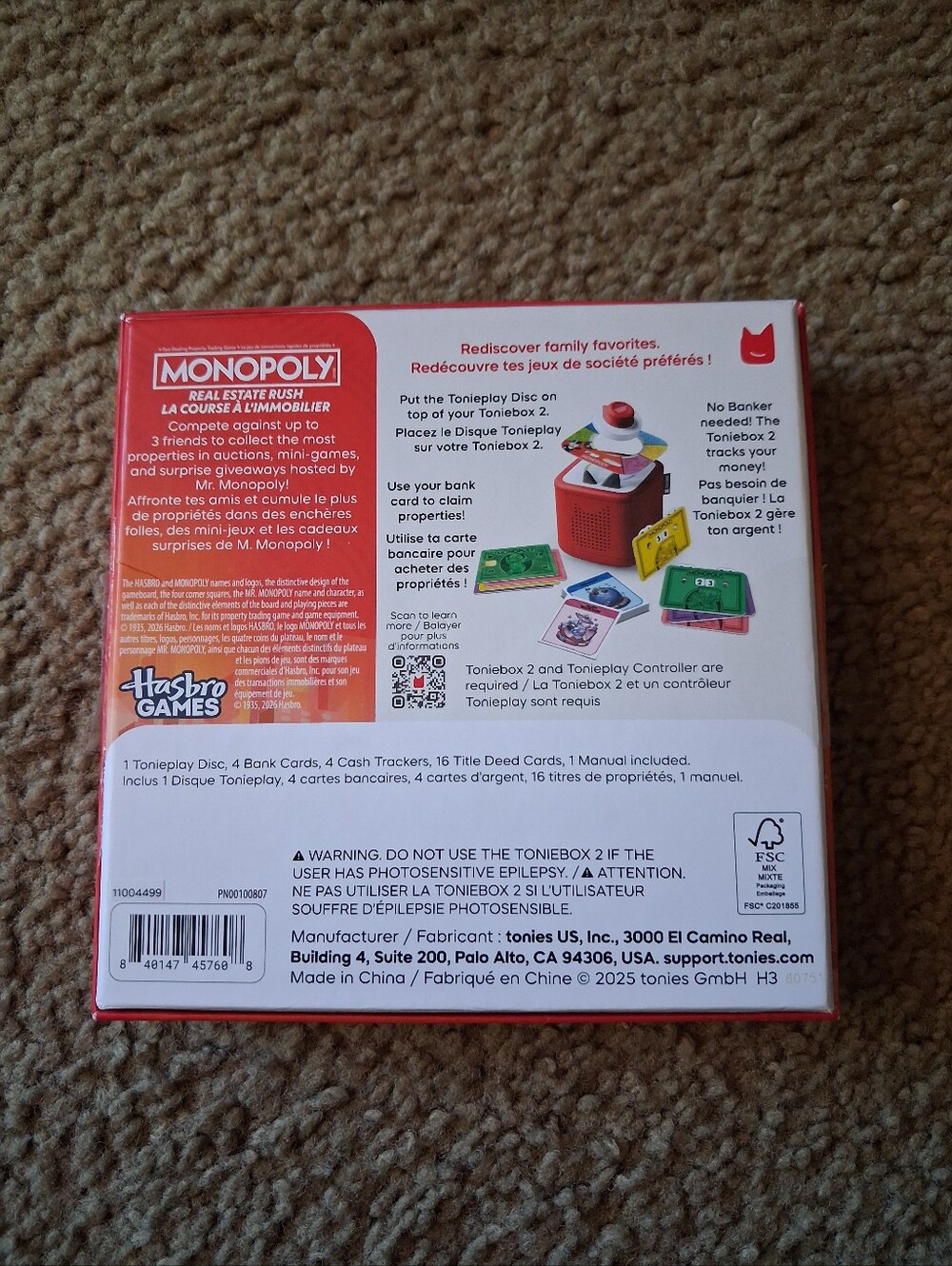 Tonies ToniePlay Monopoly Real Estate Rush - Picture 3 of 3